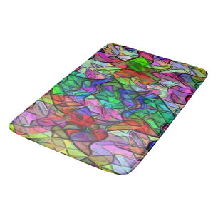 Crossed ropes hidden by some coloured awning fabri bath mat