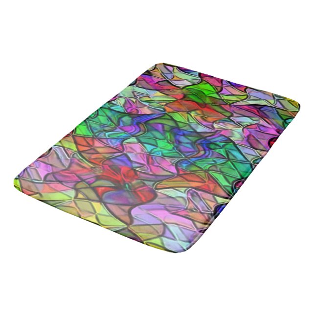 Crossed ropes hidden by some coloured awning fabri bath mat (Angled)