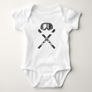 Crossed Ski Baby Bodysuit
