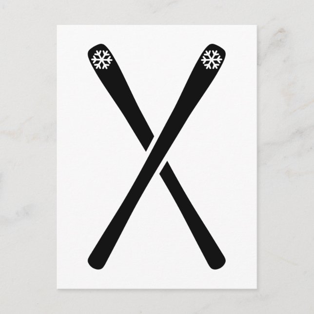 Crossed ski postcard (Front)