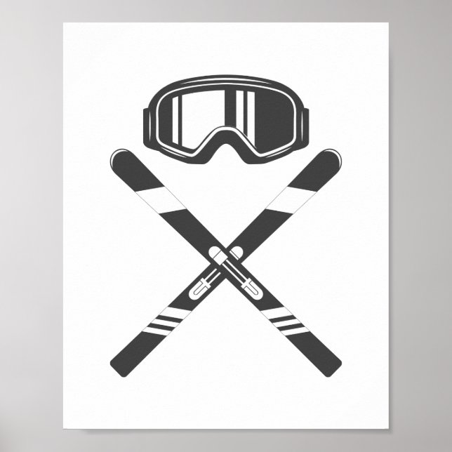 Crossed Ski Poster (Front)
