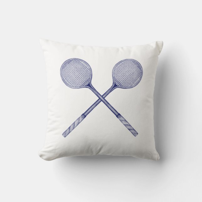 Crossed Squash Racquets Blue Cushion (Front)