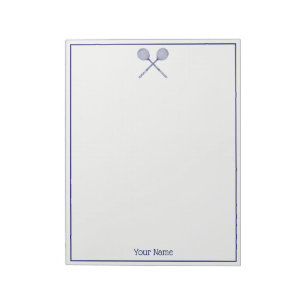 Crossed Squash Racquets Blue Notepad