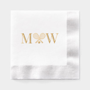 Crossed Tennis Racquets Couple Wedding 2 Initial Foil Napkins