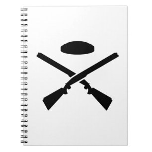 Crossed trap shooting shotguns notebook