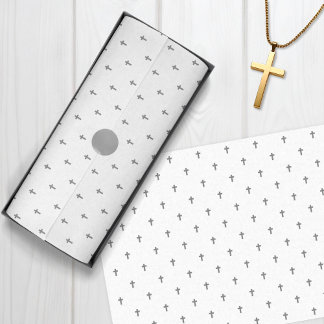 Crosses - Grey Tissue Paper