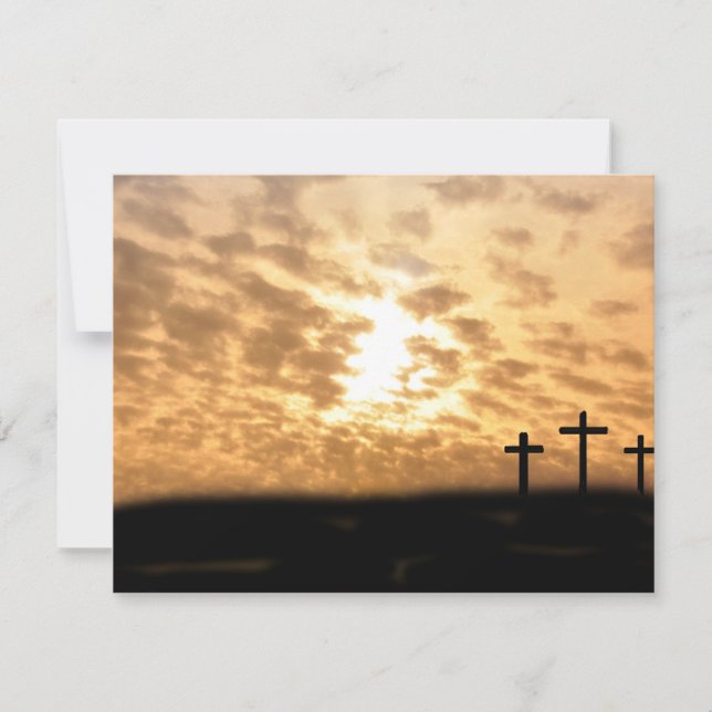 Crosses on a Hill Customisable Invitation (Front)