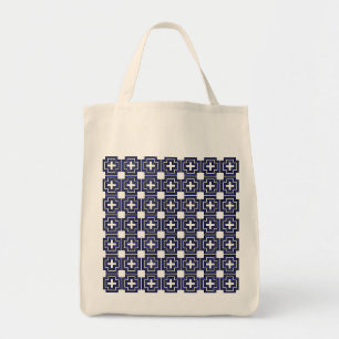 Crosses & Squares Blue - Tote Bag