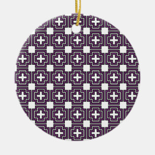 Crosses & Squares Purple - Ornament