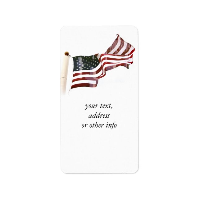 Crosses Within Old Glory - Memorial Day Label (Front)
