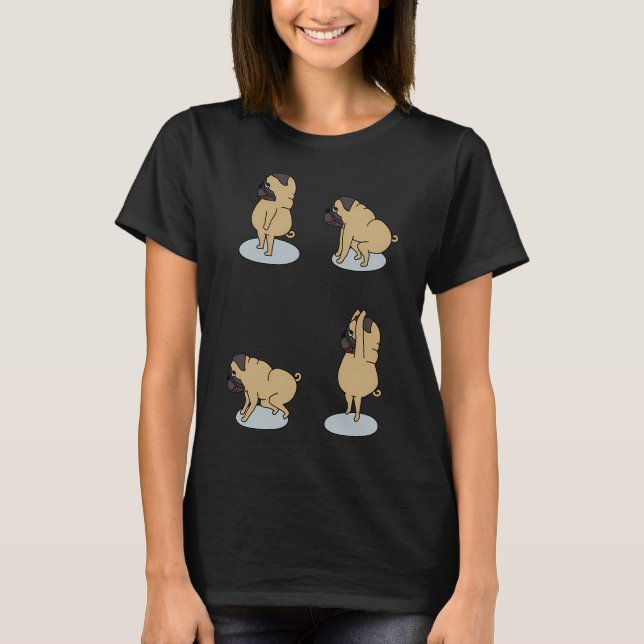 Crossfit pug does burpees T-Shirt (Front)
