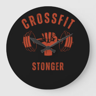 CrossFit Stronger--Power & Strength Mindset Large Clock