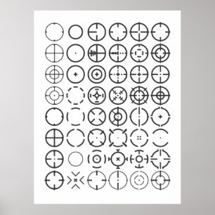 ⌖ Crosshair Reticles  Poster