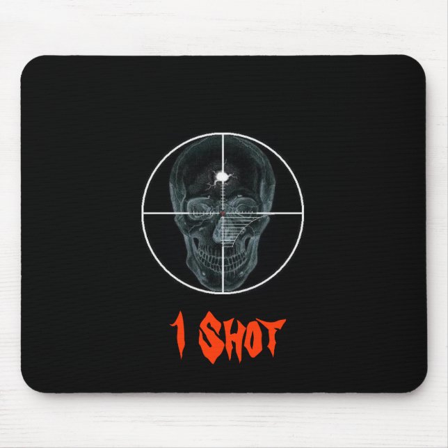 Crosshair Skull 2, 1 Shot Mouse Pad (Front)