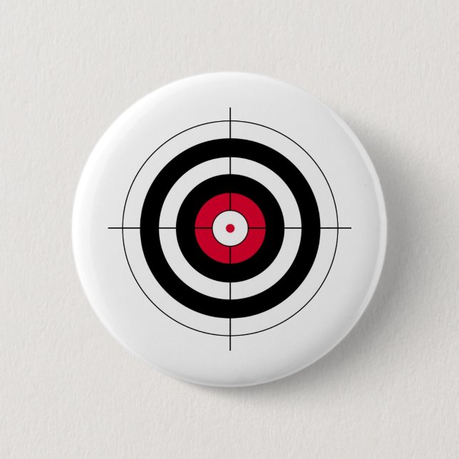Crosshairs BullsEYE Target 6 Cm Round Badge (Front)