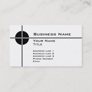 Crosshairs Business Card Template - Black