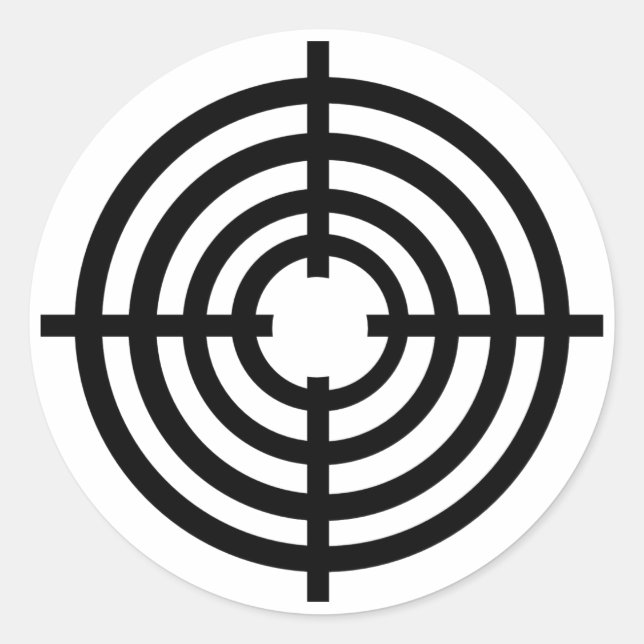 Crosshairs Classic Round Sticker (Front)