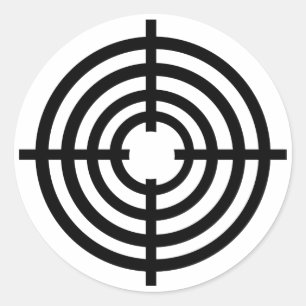 Crosshairs Classic Round Sticker