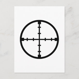 Crosshairs shooting postcard