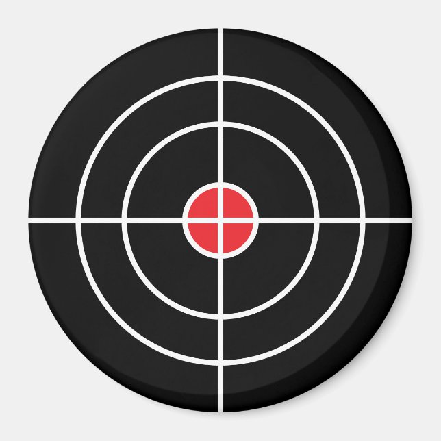 Crosshairs shooting target magnet with bullseye (Front)