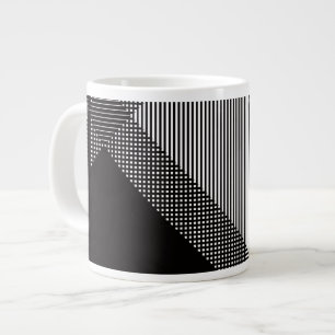 Crosshatch Op Art Large Coffee Mug