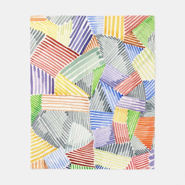 Crosshatch Quilt I Fleece Blanket (Front)