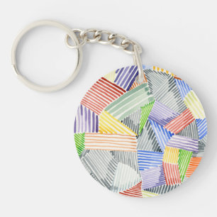 Crosshatch Quilt I Key Ring