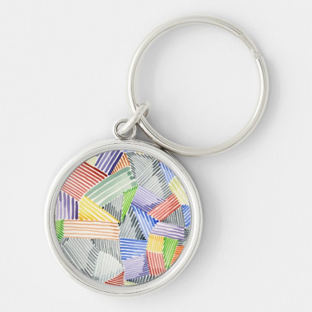 Crosshatch Quilt I Key Ring (Front)