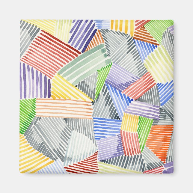 Crosshatch Quilt I Magnet (Front)