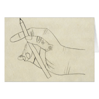 Crosshatched Hand card