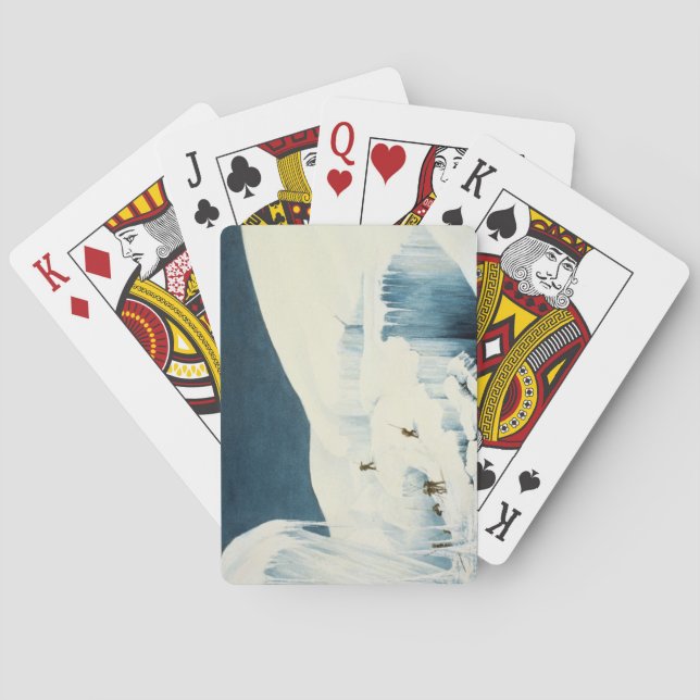 Crossing a Ravine, from 'A Narrative of an Ascent Playing Cards (Back)