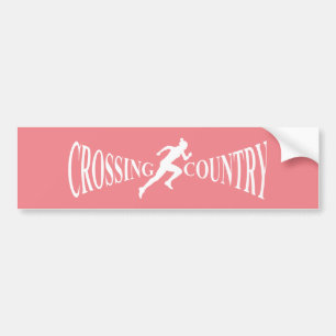 Crossing country bumper sticker
