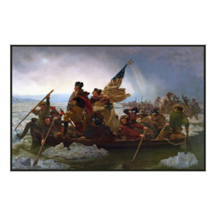 Crossing Delaware 1776: General George Washington Photo Print