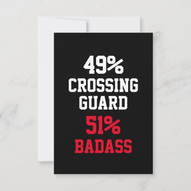 Crossing Guard Badass Card (Front)