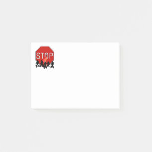 Crossing Guard w/Kids & Stop Sign Post-it Notes