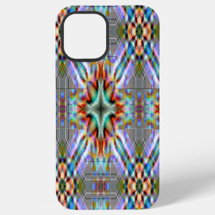 Crossing lines and orange spots generating flames iPhone 12 pro max case