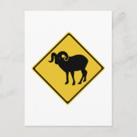 Crossing Mountain Goats, Traffic Sign, Canada
