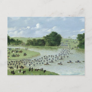Crossing of the San Joaquin River, Paraguay, 1865 Postcard