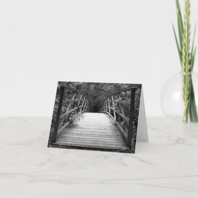 Crossing Over (b&w) Notecard (Front)