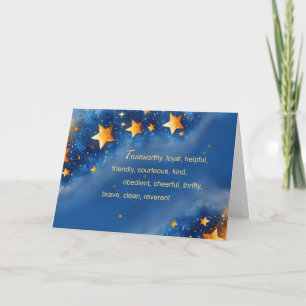 Crossing Over Ceremony Gold Stars Congratulations Card