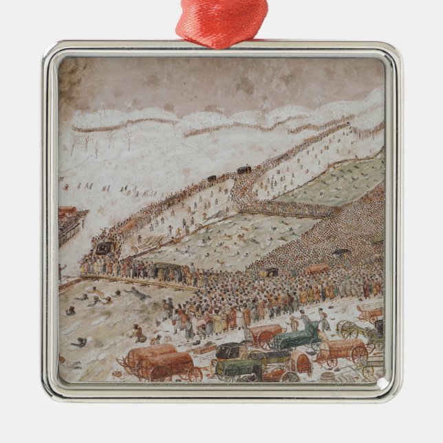 Crossing the Berezina, November 1812 Metal Ornament (Front)