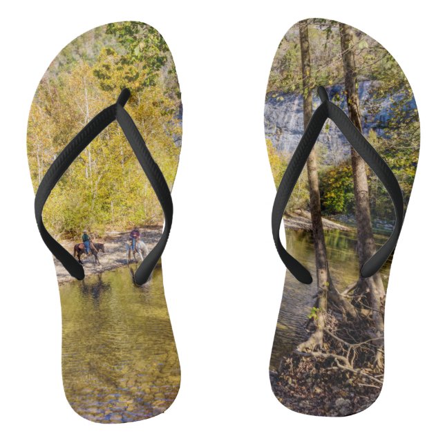 Crossing The Buffalo River Flip Flops (Footbed)