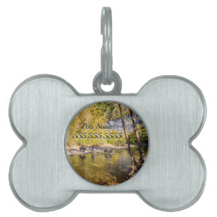 Crossing The Buffalo River Pet Tag
