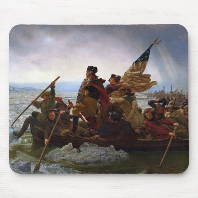 Crossing the Delaware River, George Washington Mouse Pad (Front)