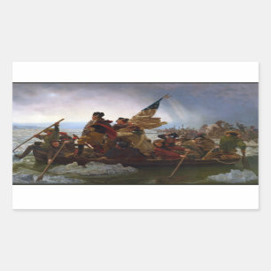 Crossing the Delaware River, George Washington Rectangular Sticker