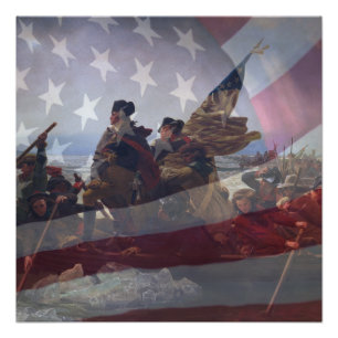 Crossing the Delaware River Stretched Canvas Print