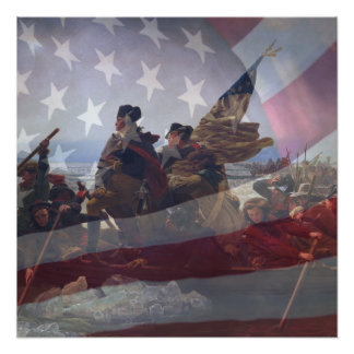 Crossing the Delaware River Stretched Canvas Print