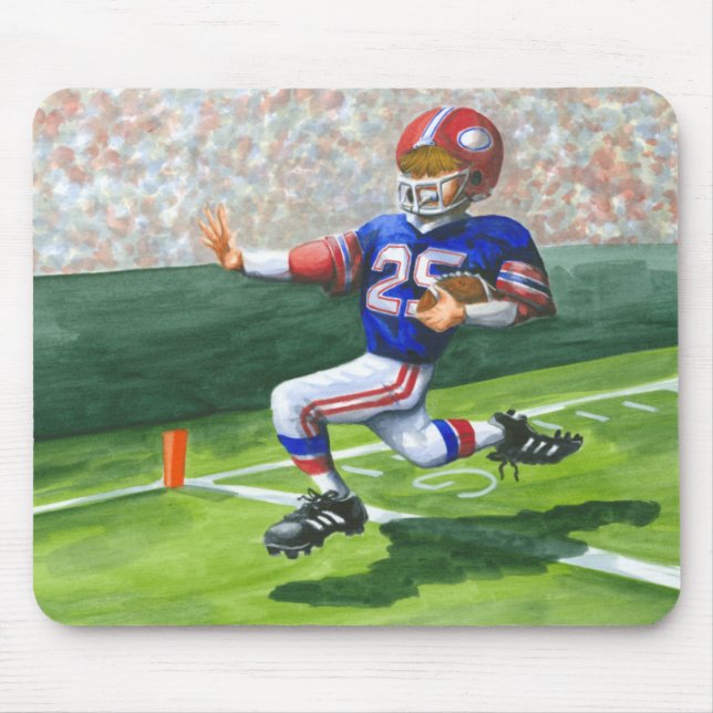Crossing the Goal Line for a Touchdown Mouse Pad (Front)