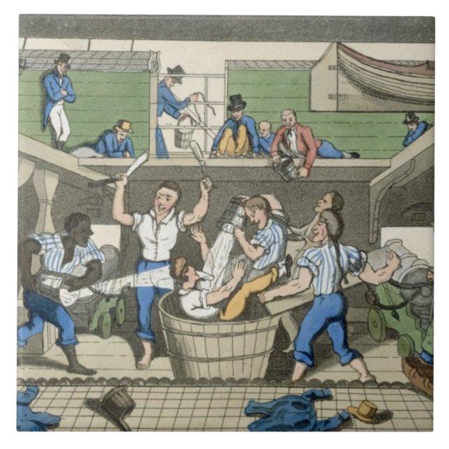 Crossing the Line, plate from 'The Adventures of J Tile (Front)