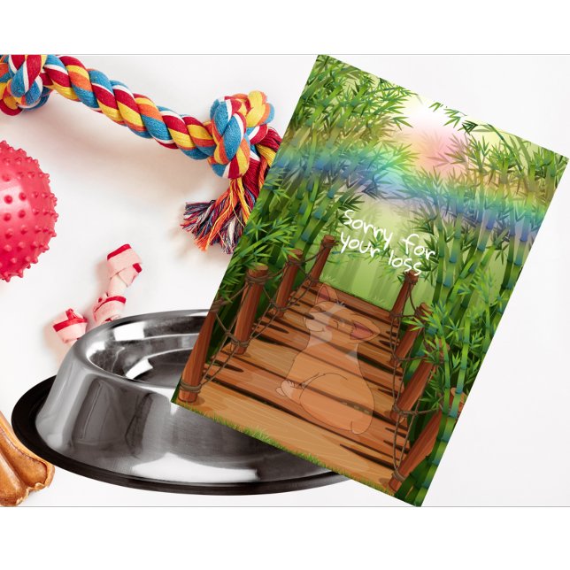 Crossing The Rainbow Bridge Dog Bereavement Card (Creator Uploaded)